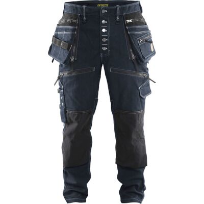Blåkläder Workwear X1900 Håndværkerbukser Med 2-Vejs Stretch, Marineblå/sort, Str. C156 Blåkläder Workwear X1900 Håndværkerbukser Med 2-Vejs Stretch, Marineblå/sort, Str. C156
