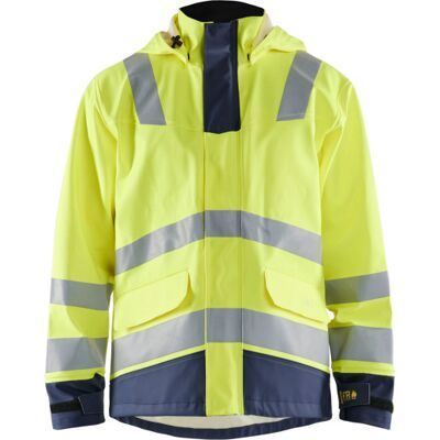 Blåkläder Regnjakke Level 2, Hi-Vis Gul/marineblå, L Blåkläder Regnjakke Level 2, Hi-Vis Gul/marineblå, L