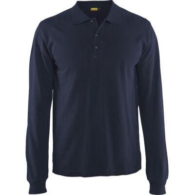 Blåkläder Langærmet Polo T-Shirt, Mørk Marine, L Blåkläder Langærmet Polo T-Shirt, Mørk Marine, L