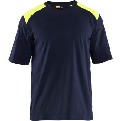 Blåkläder Fr T-Shirt, Marine/hi-Vis Gul, M Blåkläder Fr T-Shirt, Marine/hi-Vis Gul, M