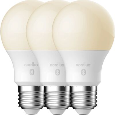 Nordlux Smart E27 Standardpære, 7w, 2200k-6500k, 3-Pak Nordlux Smart E27 Standardpære, 7w, 2200k-6500k, 3-Pak