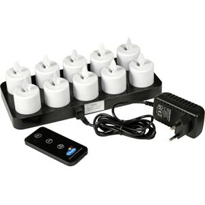 Duni Moving Flame Genopladelige Led Lys, Hvidt Lys, 10 Stk. Duni Moving Flame Genopladelige Led Lys, Hvidt Lys, 10 Stk.