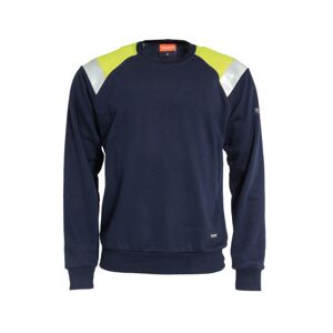 Tranemo Flammehæmmende Sweatshirt 6375, Marine/gul, Str. M