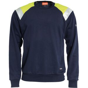 Tranemo Flammehæmmende Sweatshirt 6375, Marine/gul, Str. M