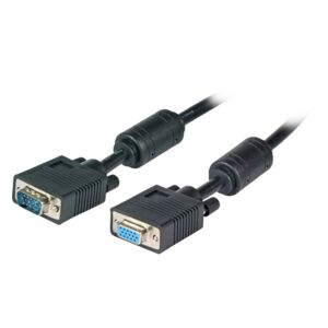 EFB Vga Kabel 1,8m Han/hun 2 X Hd Dsub15 M/f, Sort