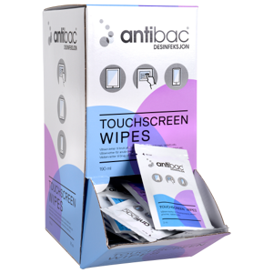 Wipes, antibac, 2 ml, til desinfektion af touchscreen, 95 Stk.