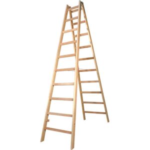 JumboStillads Laminéret stige med 10 trin - Stige JumboStillads Laminéret stige med 10 trin - Stige