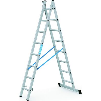 Zarges Alsidige Teleskopleiter - 2x8 Sprosser, 3820mm L, 4900mm H Zarges Alsidige Teleskopleiter - 2x8 Sprosser, 3820mm L, 4900mm H