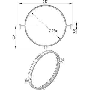 Blücher Rørbærer Med Epdm, Ø250mm