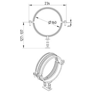 Blücher Rørbærer Med Epdm, Ø160mm