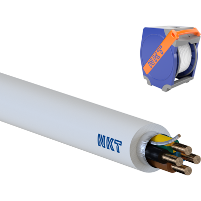 NKT 450 Meter Kabel Exlq Xtra Dca 4g1,5 Hvid, 90°, Qaddy 450 NKT 450 Meter Kabel Exlq Xtra Dca 4g1,5 Hvid, 90°, Qaddy 450