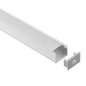 All-Light Alu Profil Til Led Bånd, 2000 X 18 X 13 Mm, Alu/opal