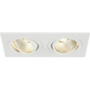 SLV New Tria Ii Led Dl Square Sæt Mathvid 2x6w 3000k Clipfjedre