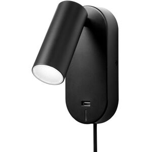 Nielsen Light Ego Væglampe Med Usb, Sort