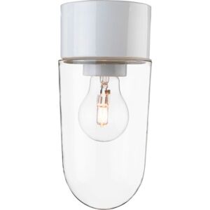 Ifö Loft- Og Væglampe Classic Stallglas E27, Hvid/klar, Ip54 Ifö Loft- Og Væglampe Classic Stallglas E27, Hvid/klar, Ip54