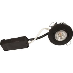 Luna Lp 230v Dæmpbar Flickerfri 6,2W 3000K Ra95 IP44 Sort Rund - LED indbygningslys Luna Lp 230v Dæmpbar Flickerfri 6,2W 3000K Ra95 IP44 Sort Rund - LED indbygningslys