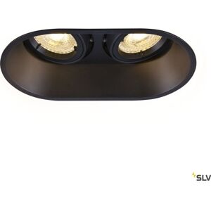 SLV Horn Double Qpar51, Loftlampe Til Indbygning Sort 25w SLV Horn Double Qpar51, Loftlampe Til Indbygning Sort 25w