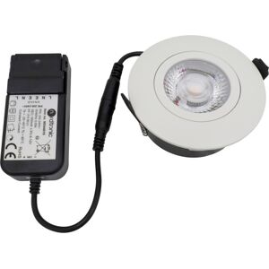 Nordtronic Low Profile Flexible Indbygningsspot, Ø8,3 Cm, Hvid, 2700k Nordtronic Low Profile Flexible Indbygningsspot, Ø8,3 Cm, Hvid, 2700k