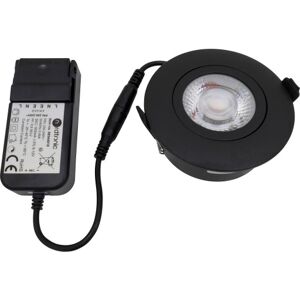 Nordtronic Low Profile Flexible Indbygningsspot, Driver, Ø8,3 Cm, Sort, 2700k Nordtronic Low Profile Flexible Indbygningsspot, Driver, Ø8,3 Cm, Sort, 2700k