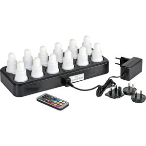 Duni Genopladelige Led Indsats, Farvet Lys, 12 Stk. Duni Genopladelige Led Indsats, Farvet Lys, 12 Stk.