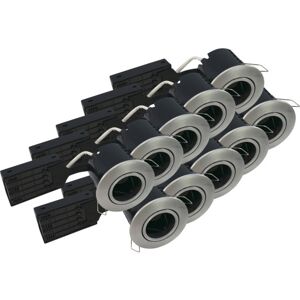 Scan Products Luna Quick Install Indbygningsspot, Gu10, 10 Stk, Børstet Aluminium Scan Products Luna Quick Install Indbygningsspot, Gu10, 10 Stk, Børstet Aluminium