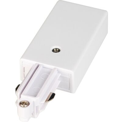 Nordtronic 1f Startstykke, Venstre Jord, Hvid Nordtronic 1f Startstykke, Venstre Jord, Hvid