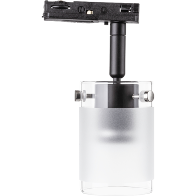 Global Tubular 1f Skinnespot, Sort/glas Global Tubular 1f Skinnespot, Sort/glas
