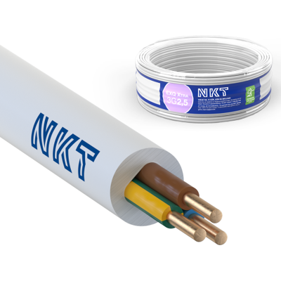 NKT 50 Meter Kabel Exq Xtra Dca 3g2,5 Hvid R50 NKT 50 Meter Kabel Exq Xtra Dca 3g2,5 Hvid R50