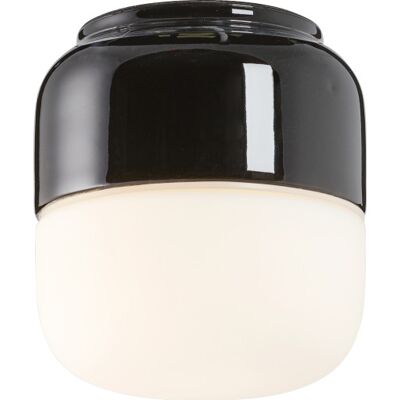 Ifö Brand Ohm G9 Væg- og Loftlampe - Porcelæn Sort IP44 Ifö Brand Ohm G9 Væg- og Loftlampe - Porcelæn Sort IP44