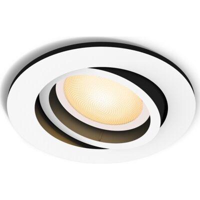 Philips Hue Milliskin Recessed Round Indbygningsspot, Hvid Philips Hue Milliskin Recessed Round Indbygningsspot, Hvid