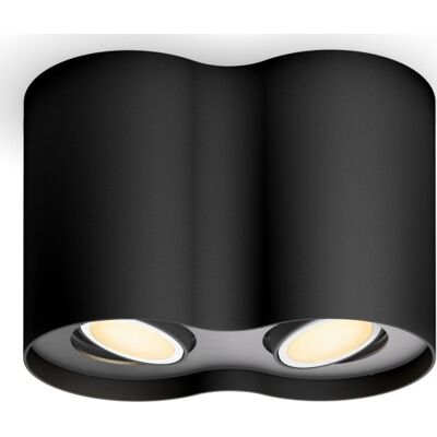 Philips Hue Pillar Påbygningsspot, 2 Spots, Sort Philips Hue Pillar Påbygningsspot, 2 Spots, Sort