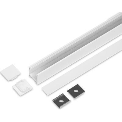 HiluX Aluminiumsprofil Model L 20mm Led Strip, Lgd 1m, Hvid HiluX Aluminiumsprofil Model L 20mm Led Strip, Lgd 1m, Hvid