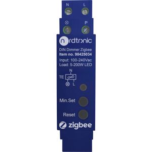 Nordtronic Din Zigbee Dimmer - Lysdæmper Nordtronic Din Zigbee Dimmer - Lysdæmper