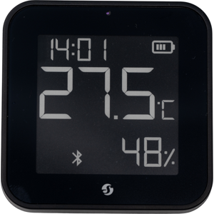 Shelly Blu Temperatur- & Fugtighedssensor, Bluetooth & Zigbee, Sort Shelly Blu Temperatur- & Fugtighedssensor, Bluetooth & Zigbee, Sort