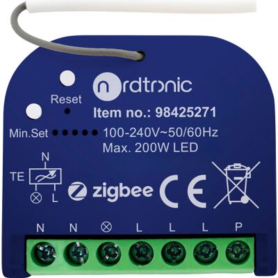 Nordtronic Zigbee Lysdæmper Til Indbygning Nordtronic Zigbee Lysdæmper Til Indbygning