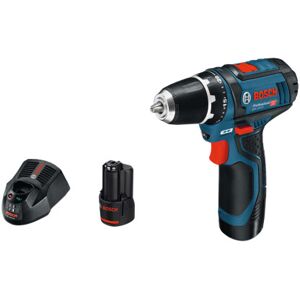 Bosch Bore-Skruemaskine Gsr 12v-15 Professional + 2 Batterier