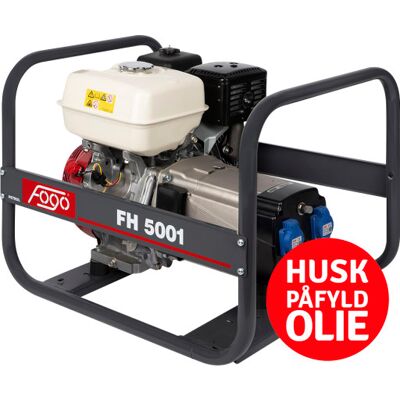Fogo Fh5001 Generator 230v, 4,2 Kw, Honda Benzinmotor Fogo Fh5001 Generator 230v, 4,2 Kw, Honda Benzinmotor