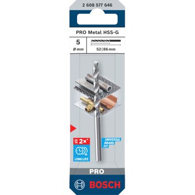Bosch Hss-G Metalbor, 5,0 X 86 Mm Bosch Hss-G Metalbor, 5,0 X 86 Mm