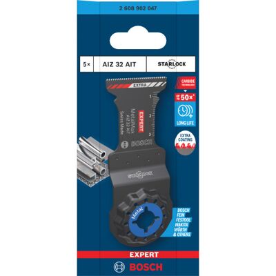 Bosch Expert Starlock Metalmax Savklinge Aiz32ait, Metal, 5 Stk. Bosch Expert Starlock Metalmax Savklinge Aiz32ait, Metal, 5 Stk.