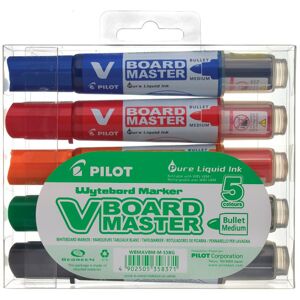 Pilot Begreen V-Board Master Whiteboard Marker, Sæt Med 5 Stk.