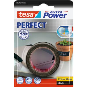 12 Stk Tesa Lærredstape Xp 19 Mm X 2,75 M, Sort 12 Stk Tesa Lærredstape Xp 19 Mm X 2,75 M, Sort
