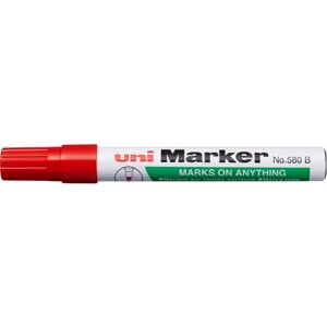 12 Stk Uni-Ball Permanent Marker 580b, Skrå Spids, 1-3 Mm, Blå 12 Stk Uni-Ball Permanent Marker 580b, Skrå Spids, 1-3 Mm, Blå