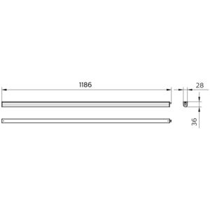 Philips Ledinaire Grundarmatur Bn021c, 1900 Lumen, 830, L1200 Mm