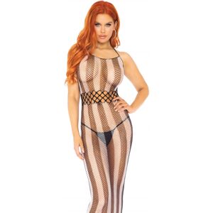 Leg Avenue Long Halter Net Dress O/S