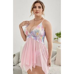 Ohyeah Flower Decoration Loose Babydoll 5XL   (48 - 50)