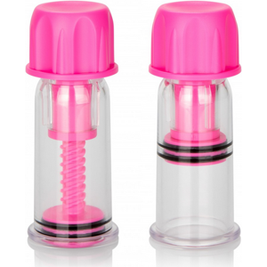 CalExotics Vacuum Twist Breast Suckers Pink