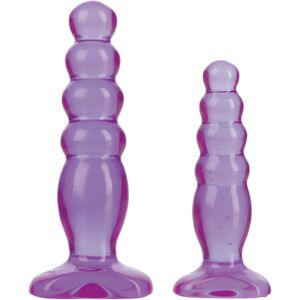 Doc Johnson Crystal Jellies Anal Kit Purple