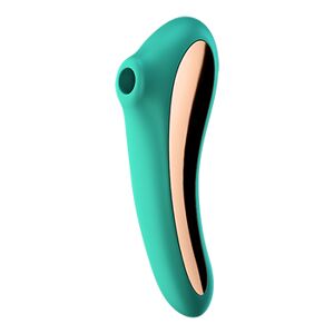 Satisfyer - Dual Kiss Insertable Air Pulse Vibrator Green