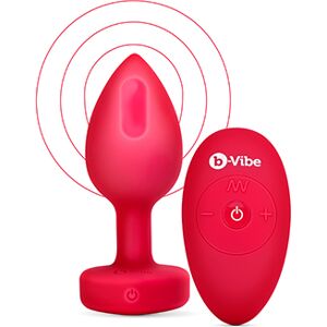 B-Vibe - Vibrating Heart Plug M/L Red