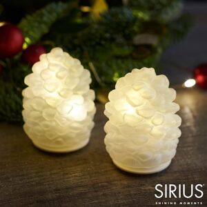 Sirius Carmen Kogler 2 stk. frosted glaskogler med LED-lys - Jul og vinter > Dekorationsbelysning indendørs - SIRIUS - Spotshop